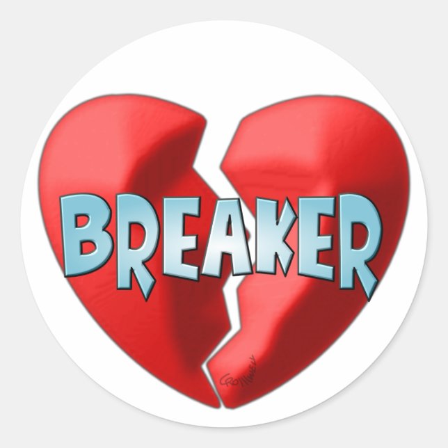 Heartbreaker Classic Round Sticker (Front)