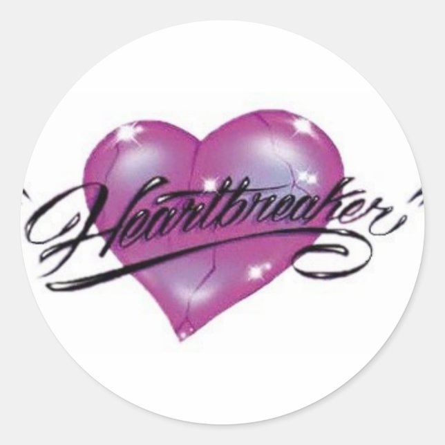 heartbreaker classic round sticker (Front)