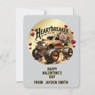 Heartbreaker Classroom Gold Monster Truck Holiday Card