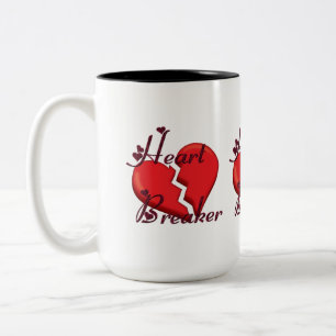 Heartbreaker Funny Valentine Two-Tone Coffee Mug
