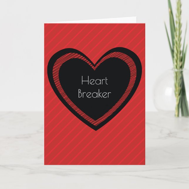 Heartbreaker Red and Black | Greeting Card (Front)