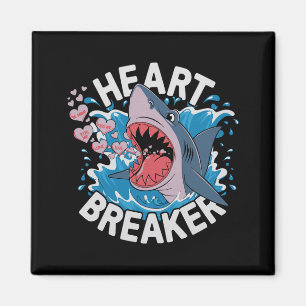 Heartbreaker Shark Cute Funny Love Design For Vale Magnet