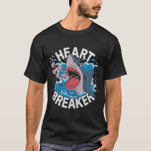 Heartbreaker Shark Cute Funny Love Design For Vale T-Shirt