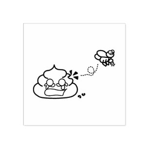 Heartbroken Poop - Brootsch the PooPoo Rubber Stamp