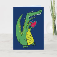 Heartbroken Whimsical Alligator Custom Text