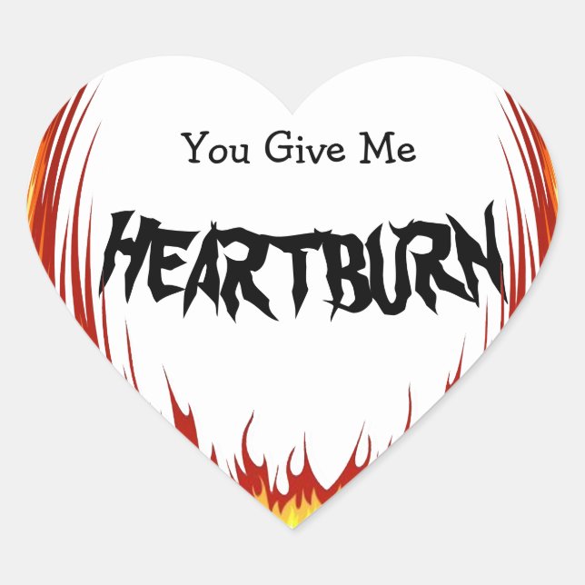Heartburn Heart Sticker (Front)