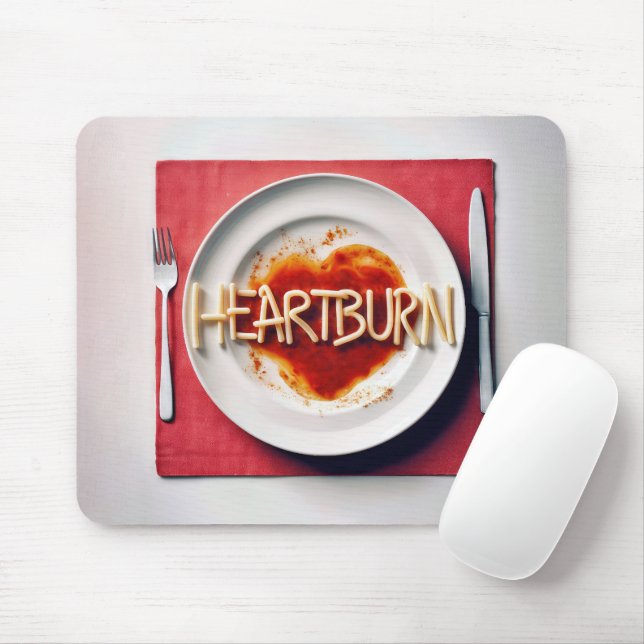 Heartburn Spaghetti Dinner Mouse Mat (With Mouse)