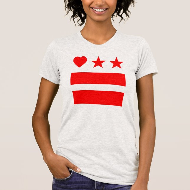 HeartDC in Ash Grey T-Shirt (Front)