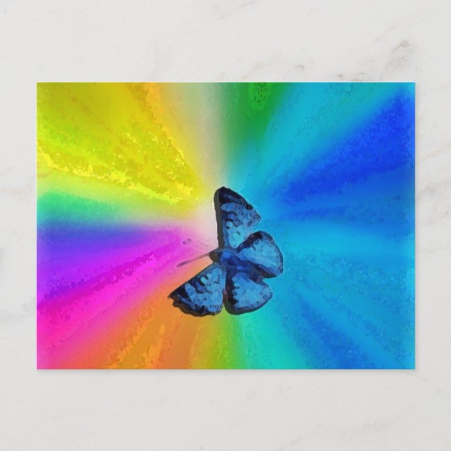 heartedrainbow butterfly postcard (Front)