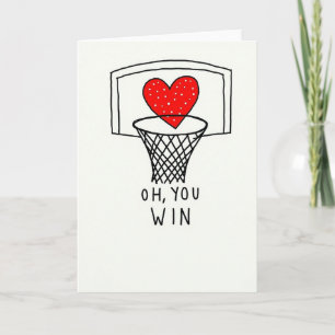 Heartfelt Basketball Win Card