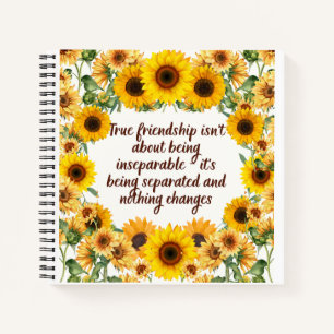 Heartfelt Bestie Quote Spiral Notebook