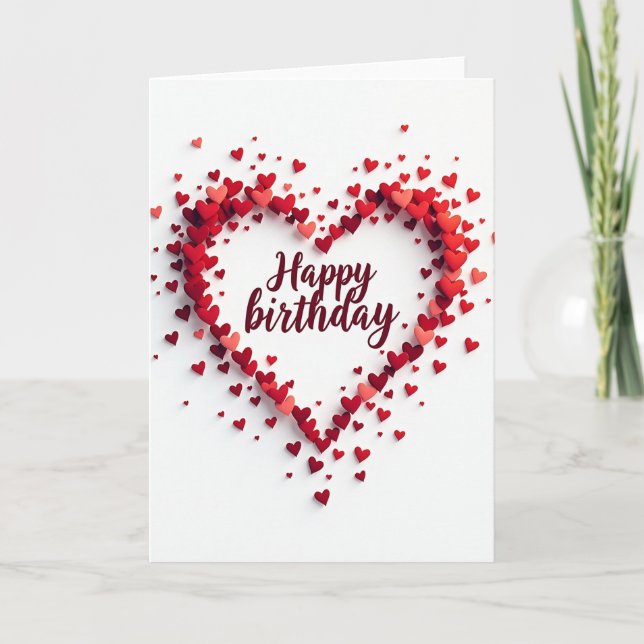 Heartfelt Birthday Love Card (Front)