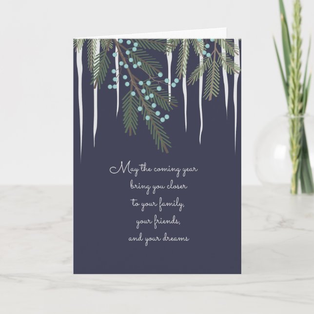 Heartfelt Christmas Illustrated Greeting Holiday Card (Front)