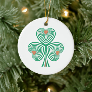 Heartfelt Clover Ceramic Tree Decoration