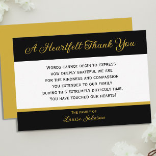 Heartfelt Condolence Thank You Card