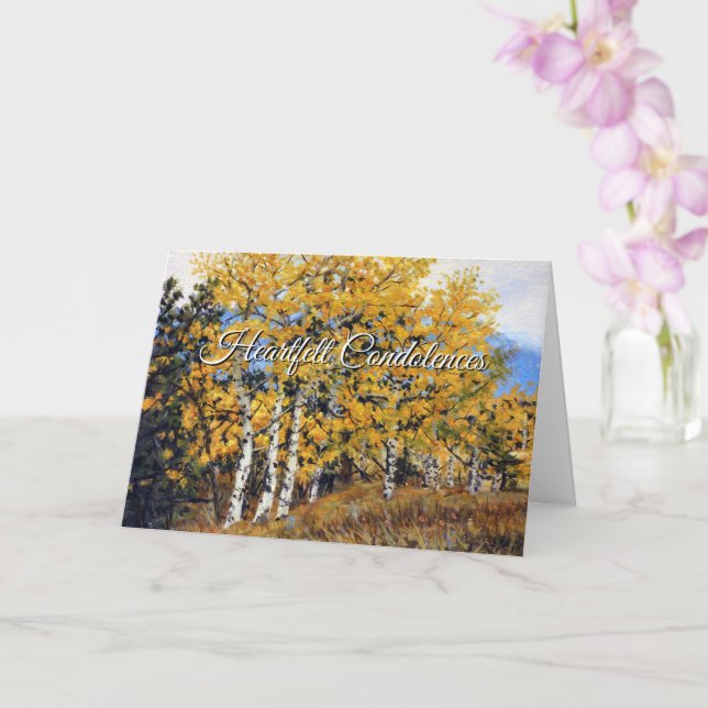 Heartfelt Condolences Sympathy Card (Orchid)