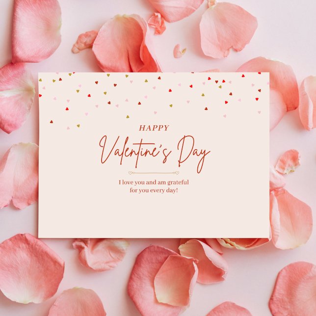 Heartfelt Confetti Valentine's Day Postcard (Creator Uploaded)