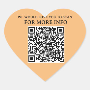 Heartfelt Connect: Business QR Code Sticker