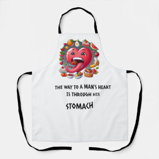 "Heartfelt Cooking: The Way to a Man's Heart Apron