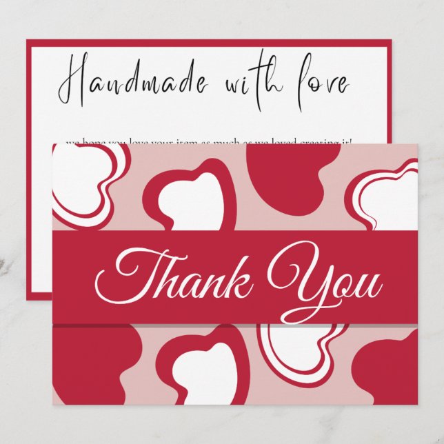 Heartfelt Craft: Your Purchase, Our Gratitude Thank You Card (Front/Back)