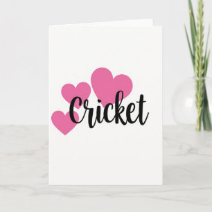 Heartfelt Cricket Script Card