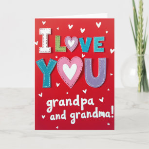 Heartfelt Cutout Grandpa Grandma Card
