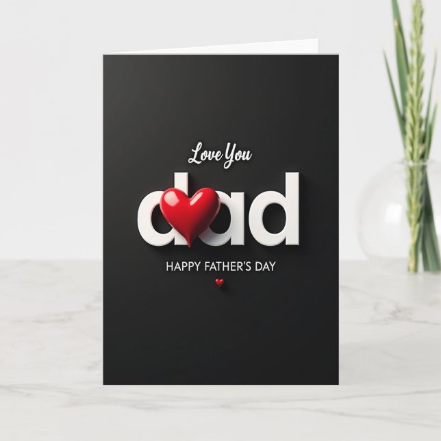 Heartfelt Dad Typography Card (Front)