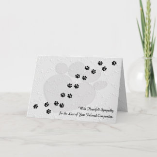 Heartfelt Dog or Cat Pet Sympathy Card