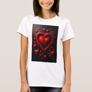 Heartfelt Elegance: Women's T-Shirt Collection"
