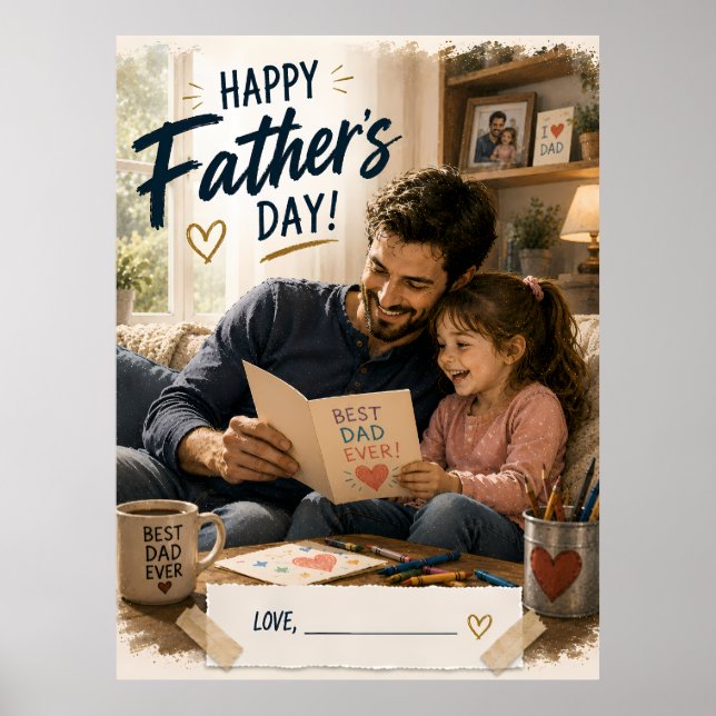 Heartfelt Father Daughter Memory Poster (Front)