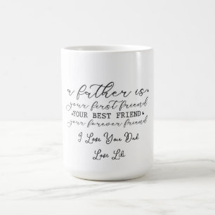 Heartfelt Father Tribute Script Design Coffee Mug