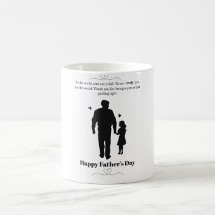 Heartfelt Father's Day Sentiment Quote & Silhouett Coffee Mug