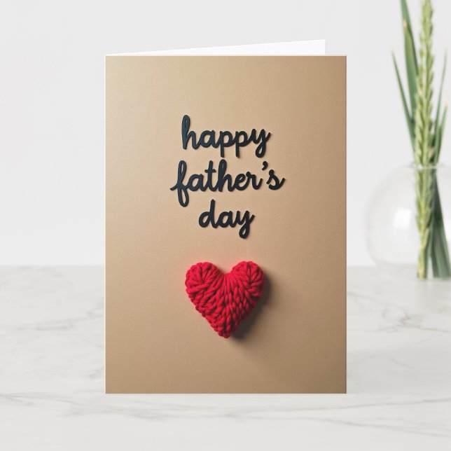 Heartfelt Fathers Day Yarn Card (Front)