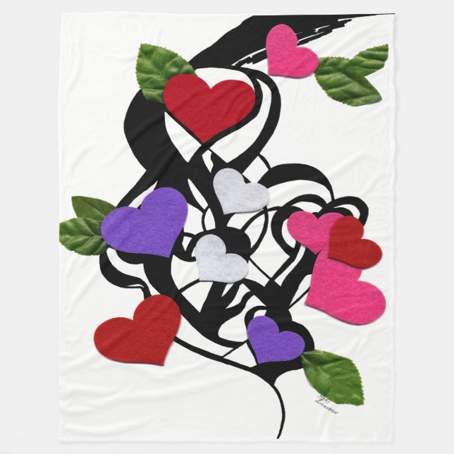 "Heartfelt" fleece blanket (Front)