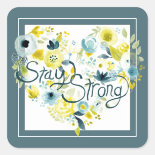 Heartfelt Floral I Square Sticker