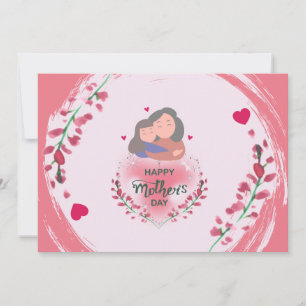 heartfelt floral mom illustration mother's day card