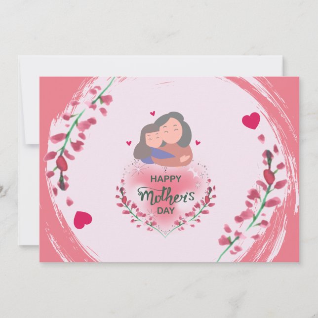 heartfelt  floral mum illustration mother's day  card (Front)