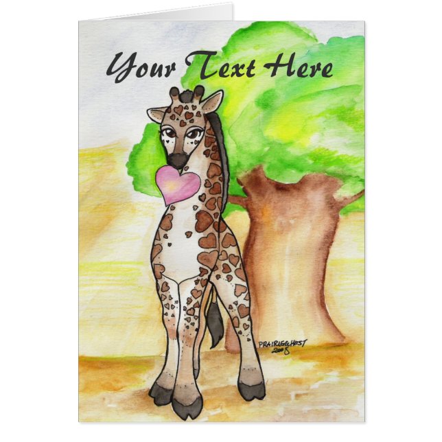Heartfelt Giraffe Card (Front)