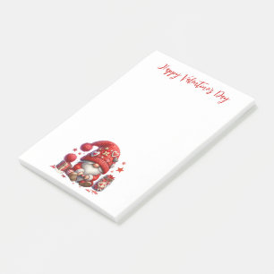 Heartfelt Gnome: Valentine's Day Delight Post-it Notes