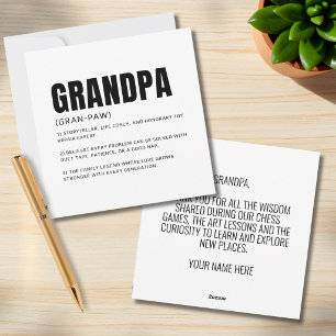 Heartfelt Grandpa Definition Greeting Holiday Card