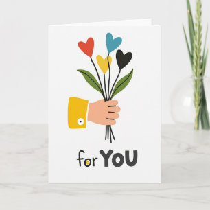 Heartfelt Graphic Flower Card