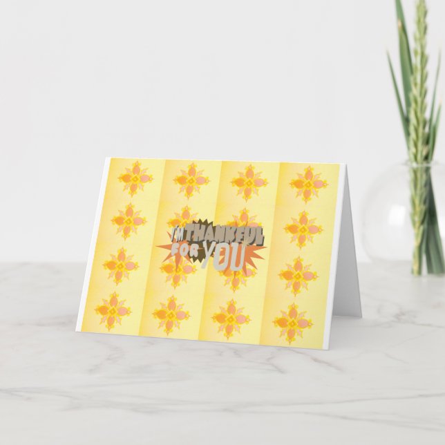 Heartfelt Gratitude: "Thankful For You" with Love, Thank You Card (Front)