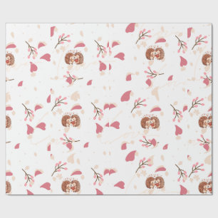 Heartfelt Hedgehog Romance Wrapping Paper