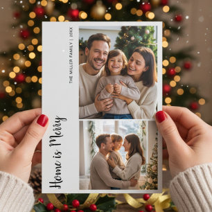 Heartfelt Home Is Merry Family Greeting Card