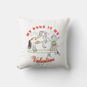Heartfelt Hooves: My Pony is My Valentine Cushion