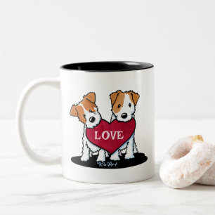 Heartfelt Jack Russell Terrier T-Shirt Two-Tone Coffee Mug