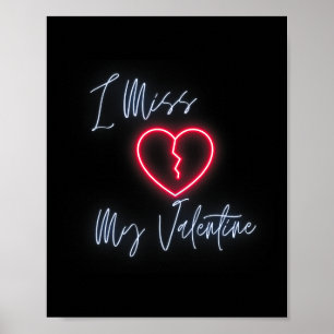Heartfelt Longing i Miss My Valentine' Valentine's Poster