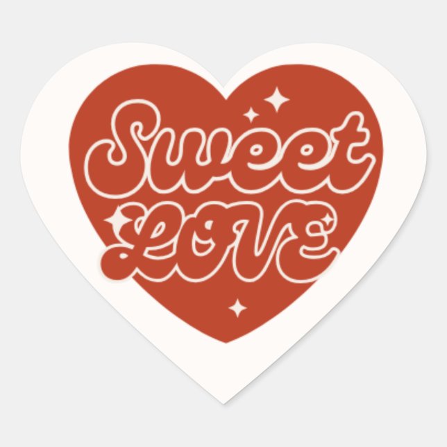 "Heartfelt Love - Elegant Heart Stickers (Front)