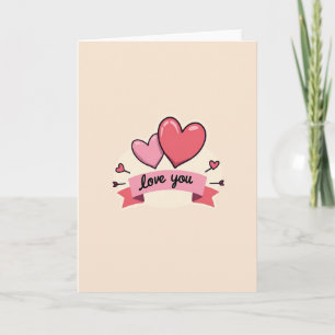 Heartfelt Love You Hearts Card