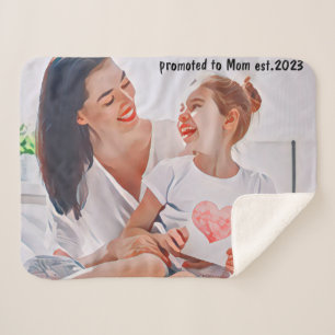 Heartfelt Mom Love Frame Sherpa Blanket